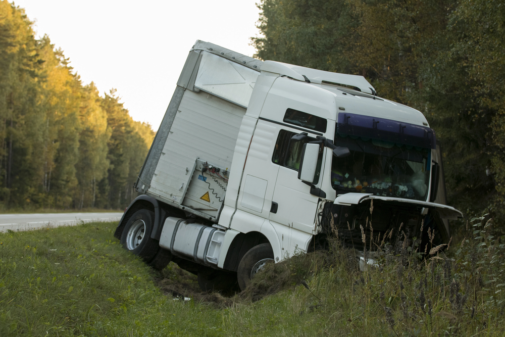 Truck accident on a Missouri highway